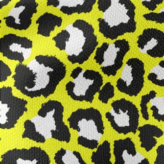 Yellow Leopard Pattern Waterproof Canvas