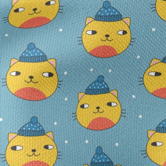 Warm Wool Hat Cat Waterproof Canvas