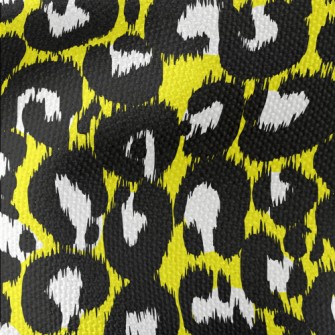 Abstract Yellow Leopard Print Waterproof Canvas