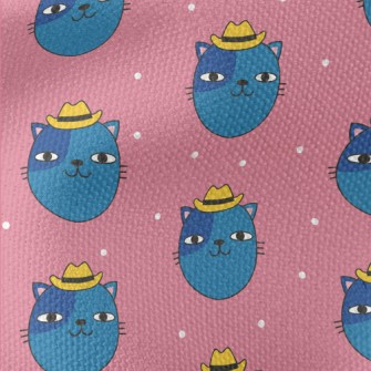 Funny Cat In Cowboy Hat Waterproof Canvas