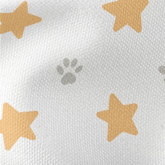 Stars And Animal Paw Prints Waterproof Canvas