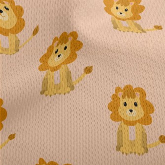 Cute Cartoon Lion Athletic Mesh Flat Back