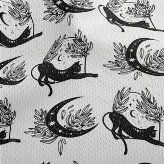 Mystical Symbols And Cats Athletic Mesh Flat Back