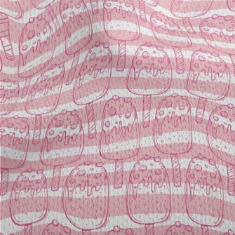 Hand Drawn Berry Popsicle Athletic Mesh Flat Back