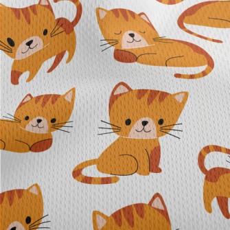 Cute Kitten Activities Athletic Mesh Flat Back