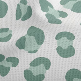 Green Cheetah Spots Athletic Mesh Flat Back
