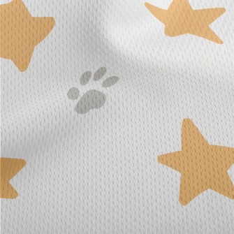 Stars And Animal Paw Prints Athletic Mesh Flat Back