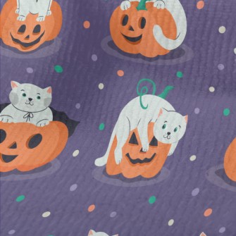 Cat And Jack-O&#39;-Lantern Terry