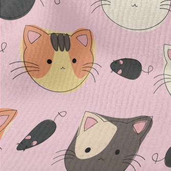 Hand Drawn Cat Face Doodle Terry