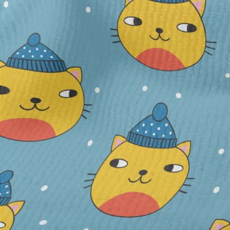 Warm Wool Hat Cat Terry