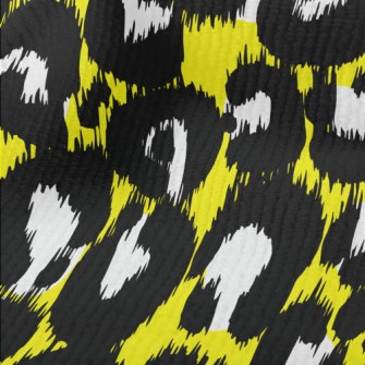 Abstract Yellow Leopard Print Terry