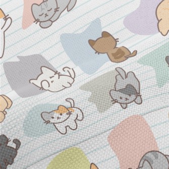 Japanese Cartoon Cat Performance Linen