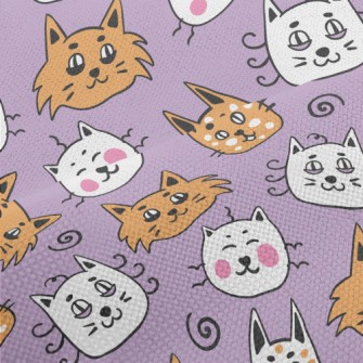 Funny Cat Face Graffiti Performance Linen