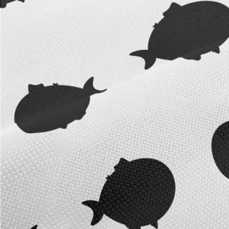 Simple Fish Silhouette Performance Linen