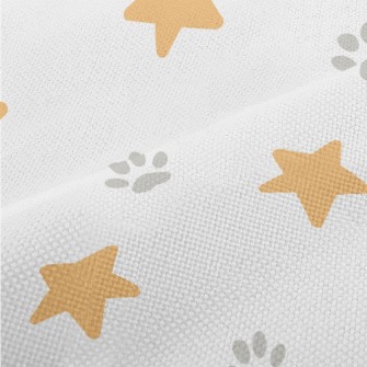 Stars And Animal Paw Prints Performance Linen