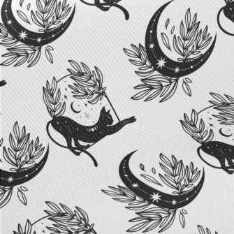 Mystical Symbols And Cats Twill