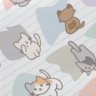 Japanese Cartoon Cat Twill