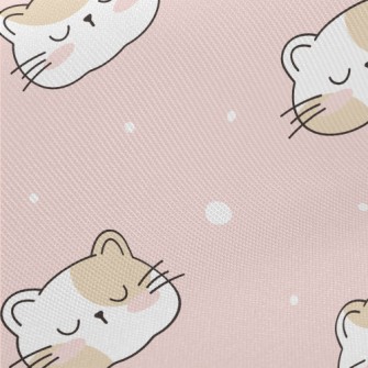 Cute Sleeping Cat Twill