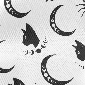 Cat And Moon Symbol Standard Corduroy