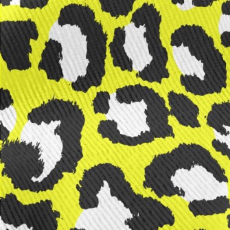 Yellow Leopard Pattern Standard Corduroy