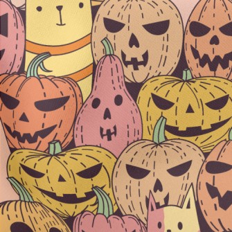 Cat Pumpkin Hide And Seek Stretch Ponte
