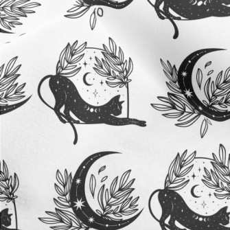 Mystical Symbols And Cats Micro Fleece