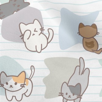 Japanese Cartoon Cat Micro Fleece