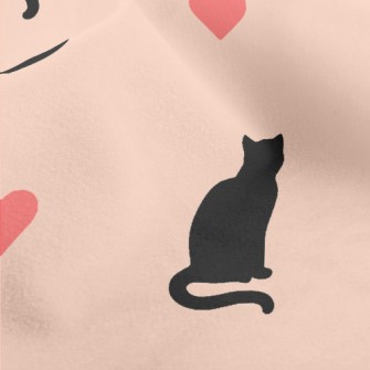 Elegant Cat Silhouette Micro Fleece