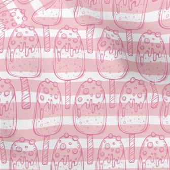 Hand Drawn Berry Popsicle Micro Fleece
