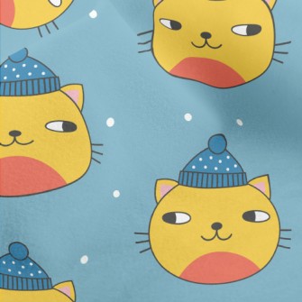 Warm Wool Hat Cat Micro Fleece