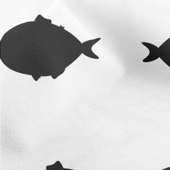 Simple Fish Silhouette Micro Fleece
