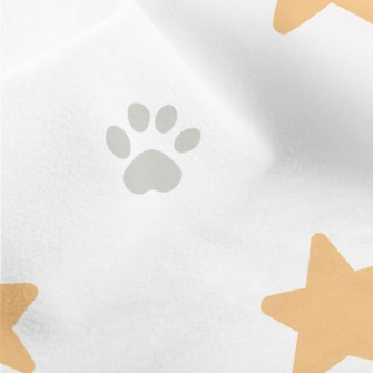Stars And Animal Paw Prints Micro Fleece