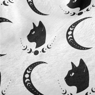 Cat And Moon Symbol Minky