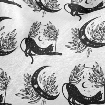 Mystical Symbols And Cats Minky