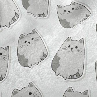 Gray Cartoon Cat Minky