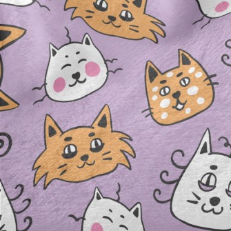 Funny Cat Face Graffiti Minky