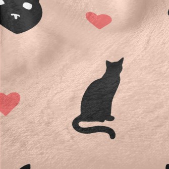 Elegant Cat Silhouette Minky