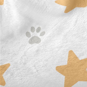 Stars And Animal Paw Prints Minky