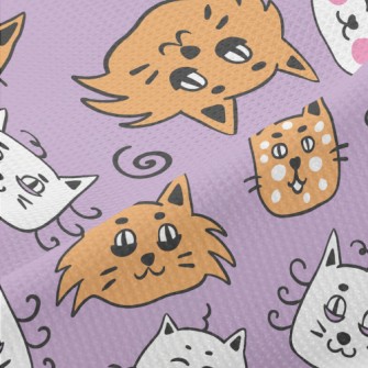 Funny Cat Face Graffiti Piqué