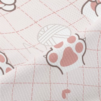 Cat Meat Ball And Yarn Ball Piqué