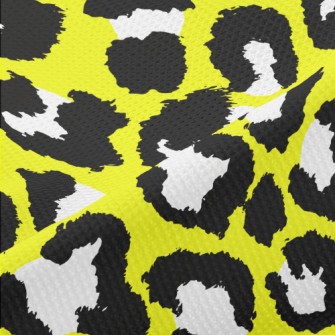Yellow Leopard Pattern Piqué