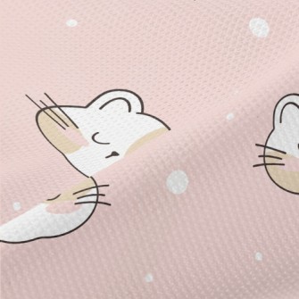Cute Sleeping Cat Piqué
