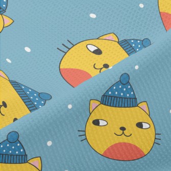 Warm Wool Hat Cat Piqué