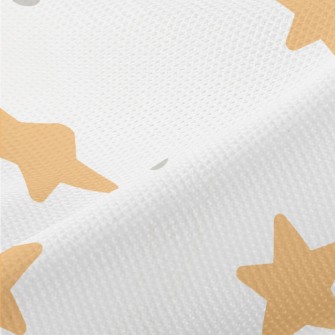 Stars And Animal Paw Prints Piqué