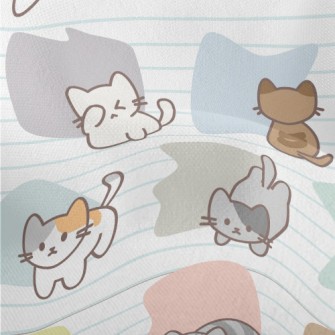 Japanese Cartoon Cat Lightweight Performance Linen