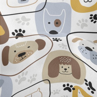Dog Face Graffiti For Kids Lightweight Performance Linen