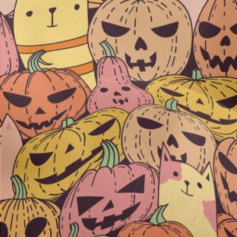 Cat Pumpkin Hide And Seek Lightweight Performance Linen