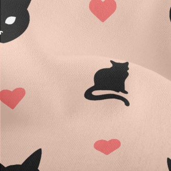 Elegant Cat Silhouette Lightweight Performance Linen