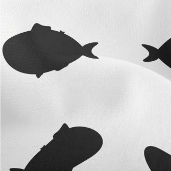 Simple Fish Silhouette Lightweight Performance Linen