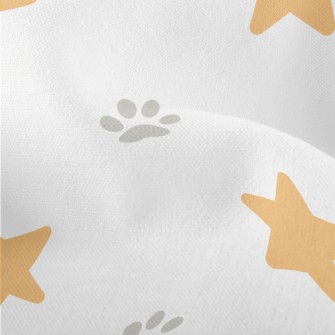 Stars And Animal Paw Prints Lightweight Performance Linen